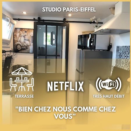 Paris-Eiffel, Bienvenue -Terrasse -Netflix Apartment ป็องแต็ง ภายนอก รูปภาพ