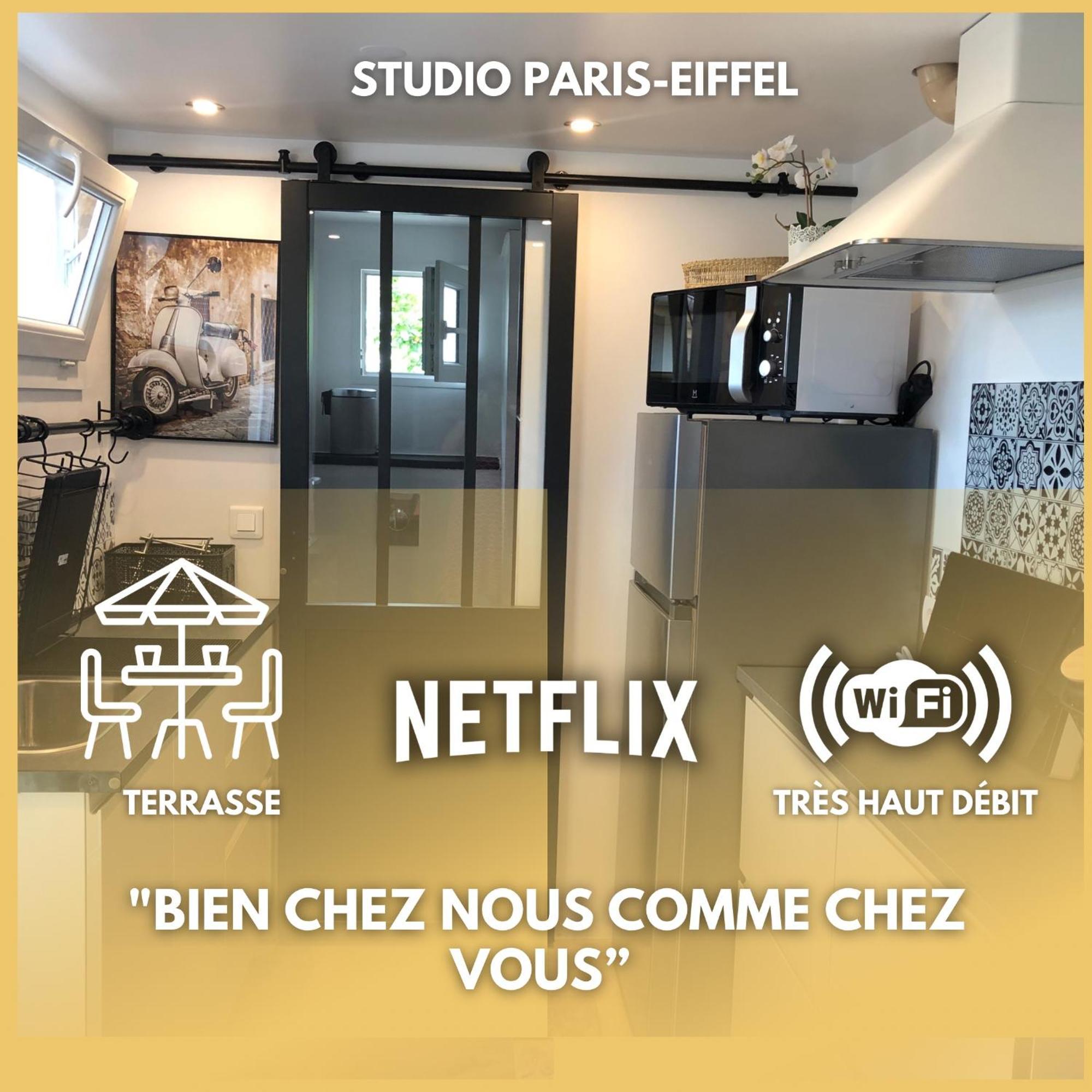 Paris-Eiffel, Bienvenue -Terrasse -Netflix Apartment ป็องแต็ง ภายนอก รูปภาพ