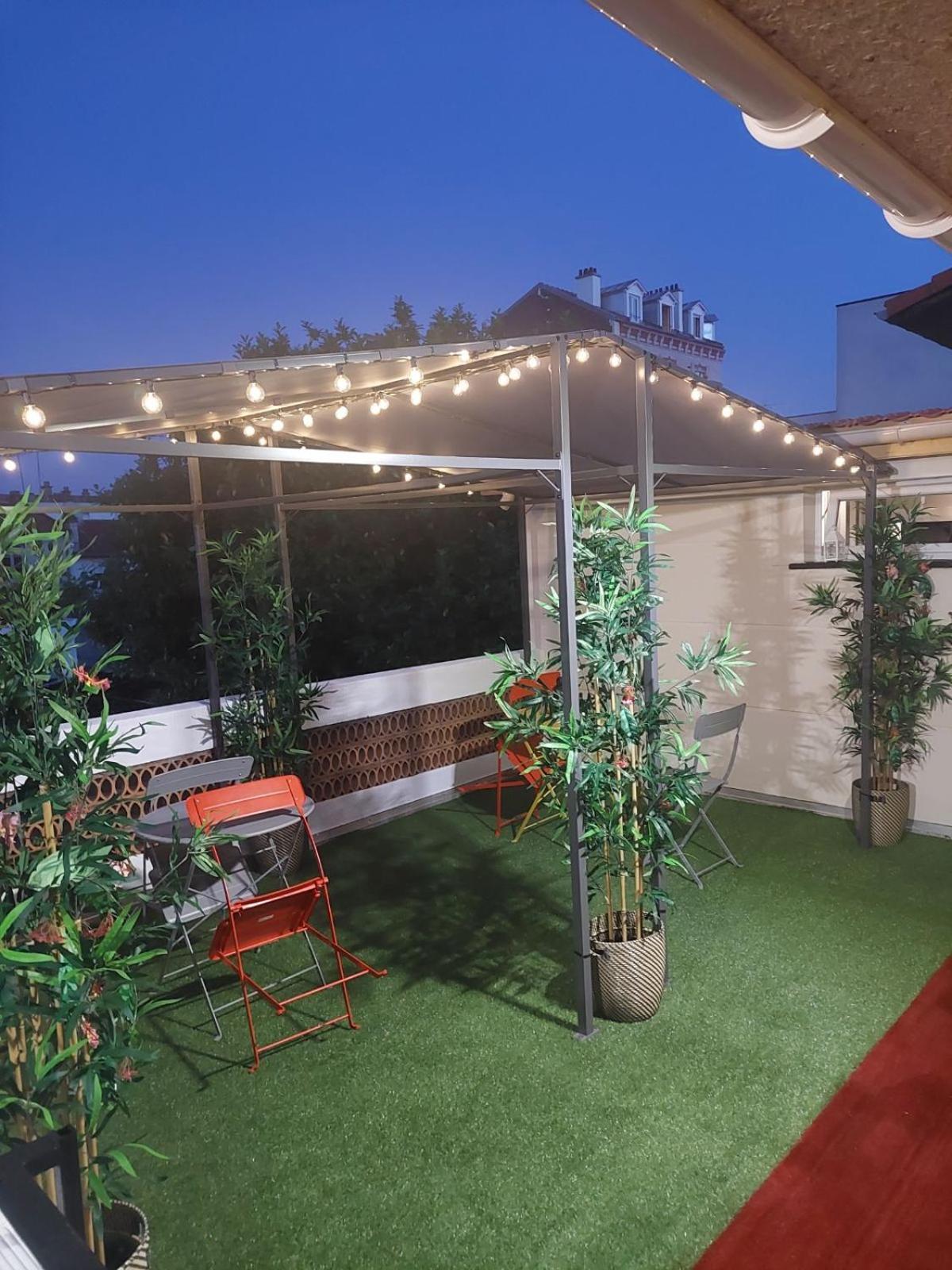 Paris-Eiffel, Bienvenue -Terrasse -Netflix Apartment ป็องแต็ง ภายนอก รูปภาพ